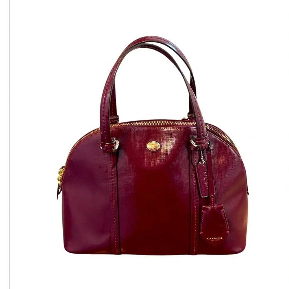 FLAWLESS Coach Peyton leather Cora domed satchel